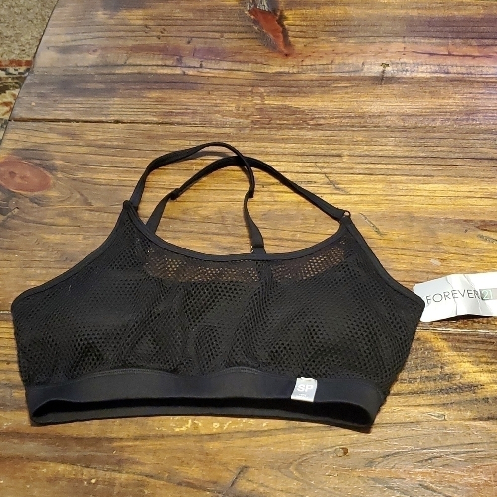 FOREVER 21 Low Impact Mesh Sports Bra Sz Small NWT